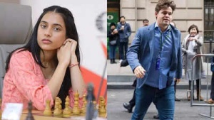 Chess | 'No jeans': Divya Deshmukh evokes Magnus Carlsen's viral dress code controversy - Watch