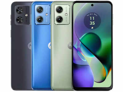 Moto G54 front and back view