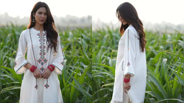 Sonam Bajwa embracing desi style