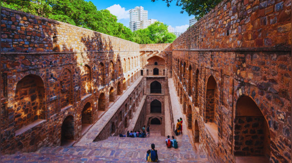 An ancient stepwell in Delhi, rumored to be haunted