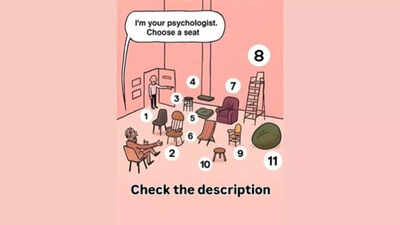Personality test with various chairs