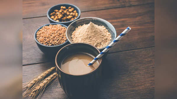 Mixing sattu into the dough for added protein