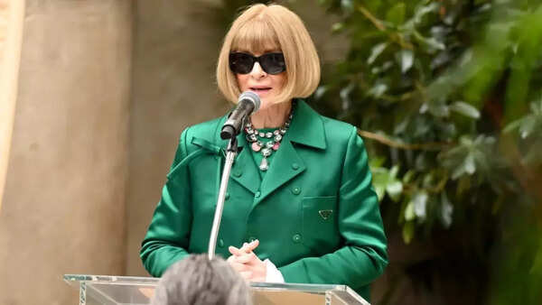 Close-up of Anna Wintour, a legendary figure in the fashion industry.