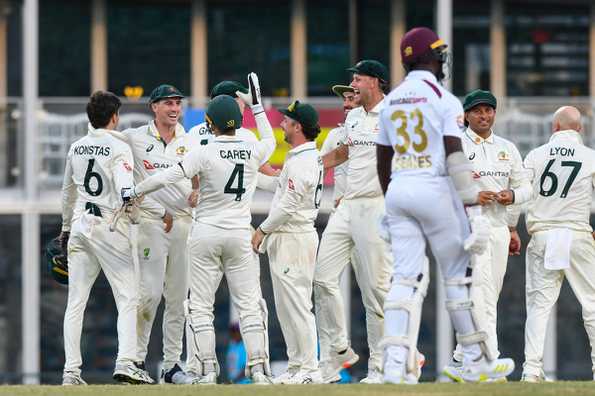 Roston Chase expresses disappointment over umpiring decisions.