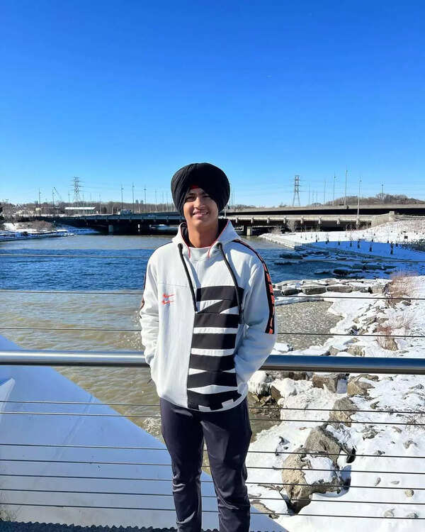 Harvansh visiting his father in Canada
