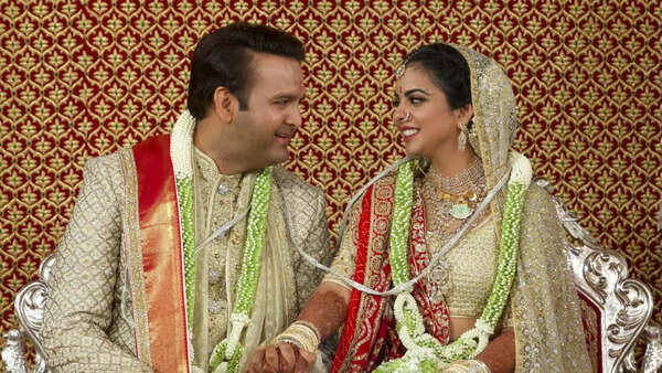 Isha Ambani and Anand Piramal during their wedding ceremony