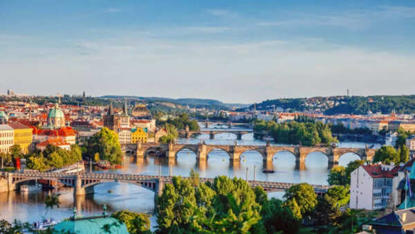 Historic architecture in Prague, a charming city in Czech Republic