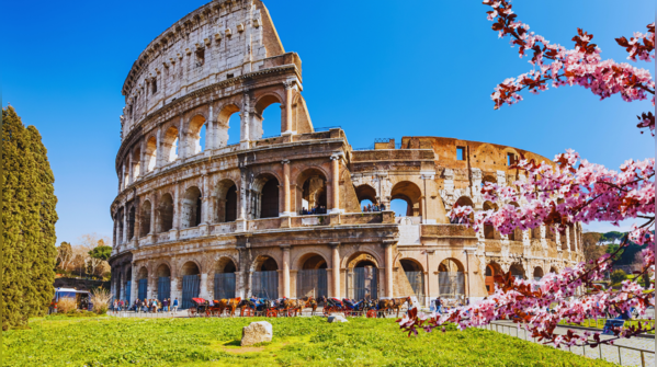 The Colosseum, a historic amphitheater