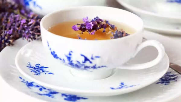 A fragrant cup of lavender tea