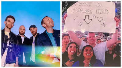 Coldplay makes up for CEO affair scandal; helps fan propose to girlfriend on kisscam: 'I advise you go down on one knee' - WATCH